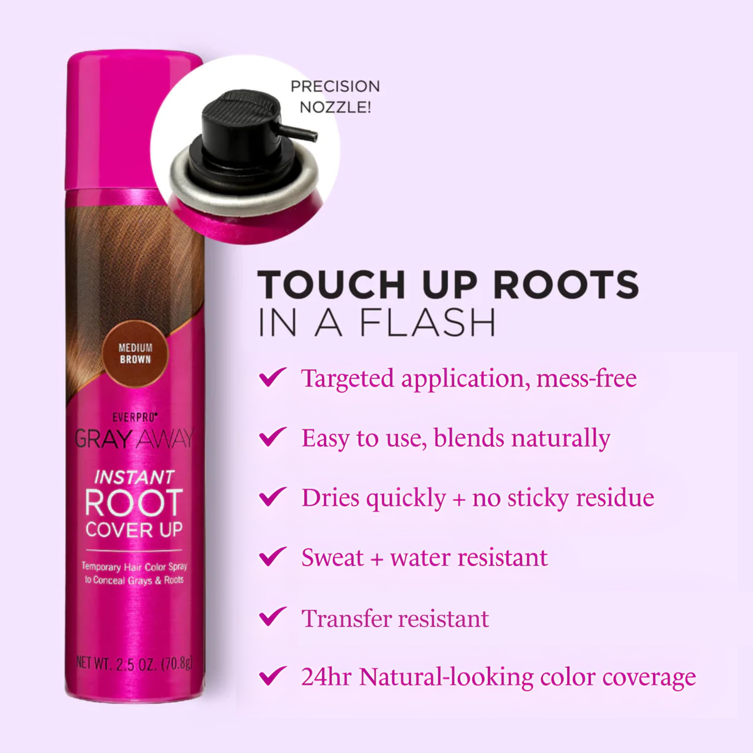 Everpro Gray Away tono Castaño Medio para cabello castaño.