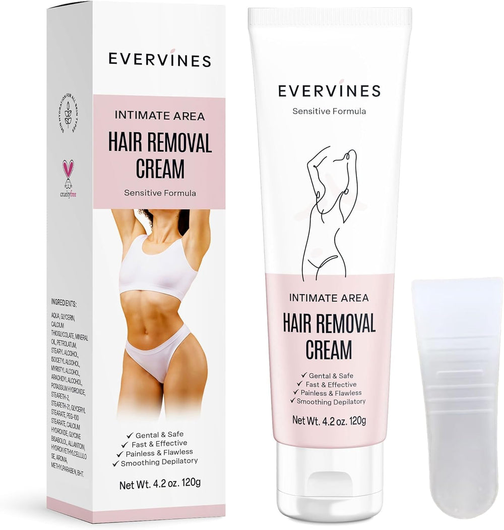 Evervines crema depilatoria para piel sensible en envase compacto para casa