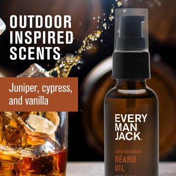 Every Man Jack Aceite para barba Brillo natural, mejora apariencia y suavidad diaria.