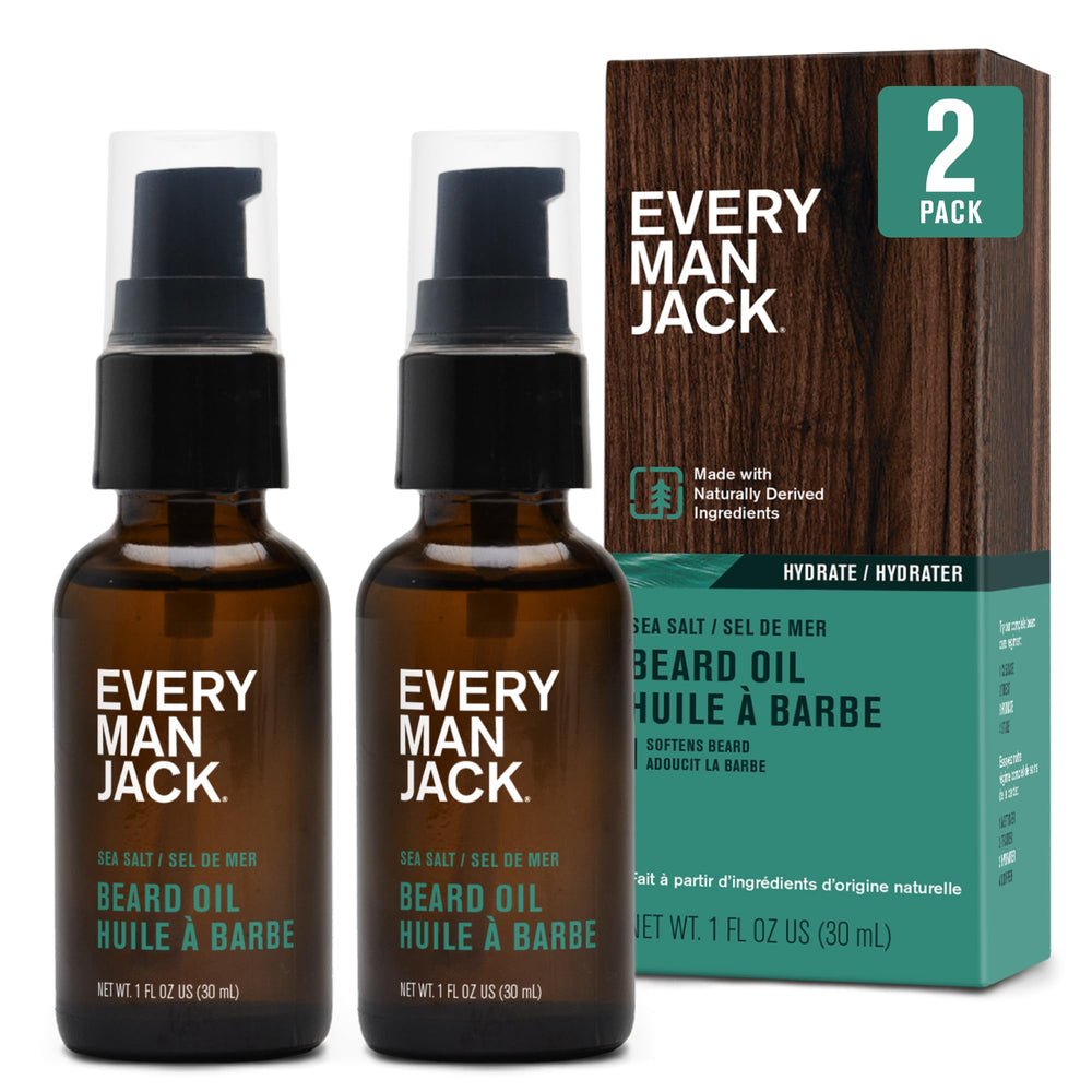 Every Man Jack Aceite para barba sal marina, brillo natural