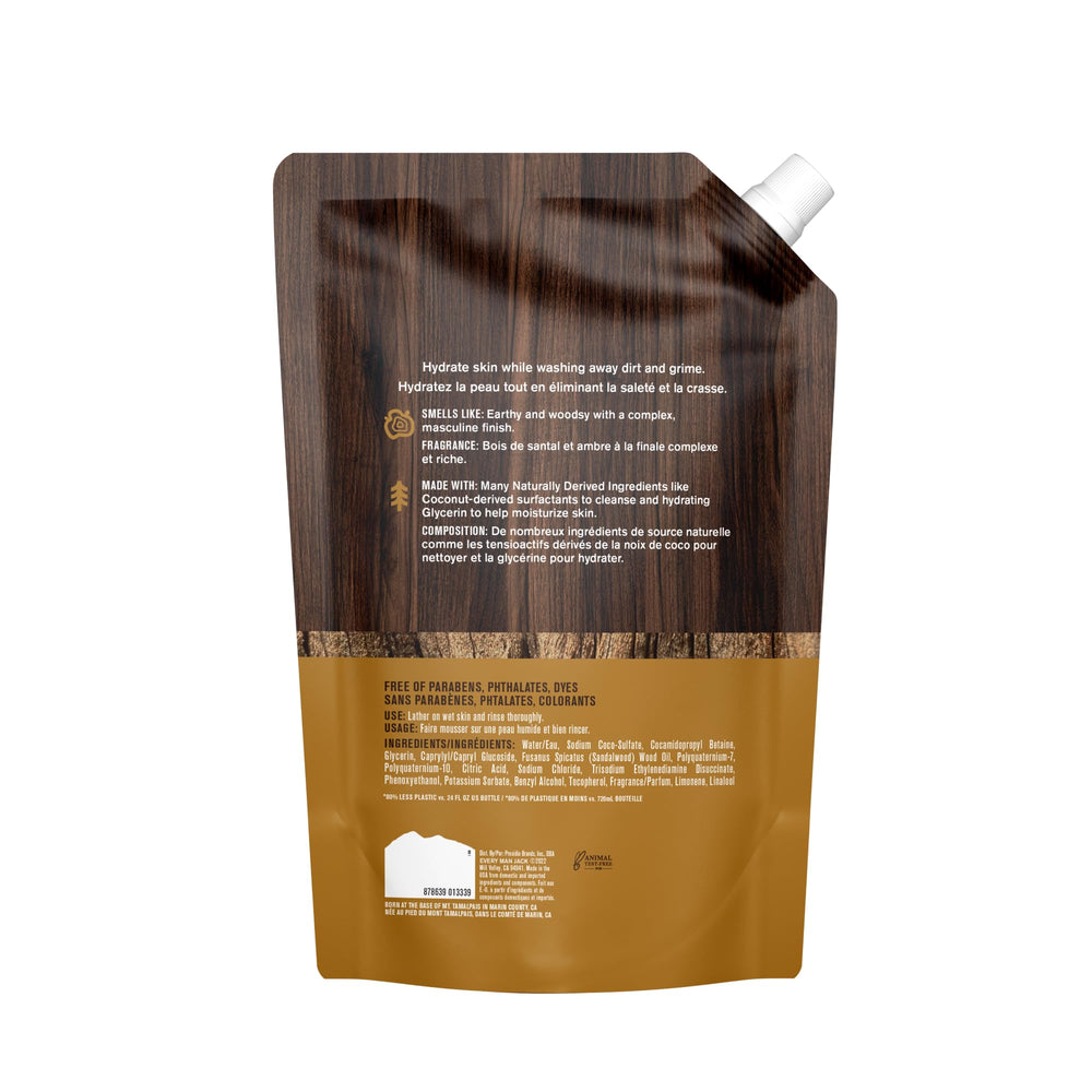 Every Man Jack Amber Sandalwood certificado B Corp y compromiso responsable