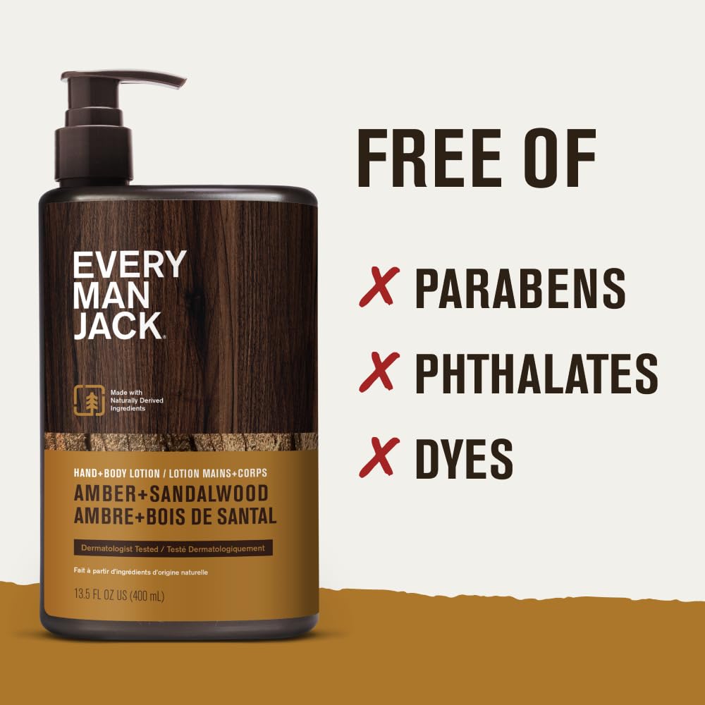 Every Man Jack Amber Sándalo, uso diario, aroma masculino ligero.