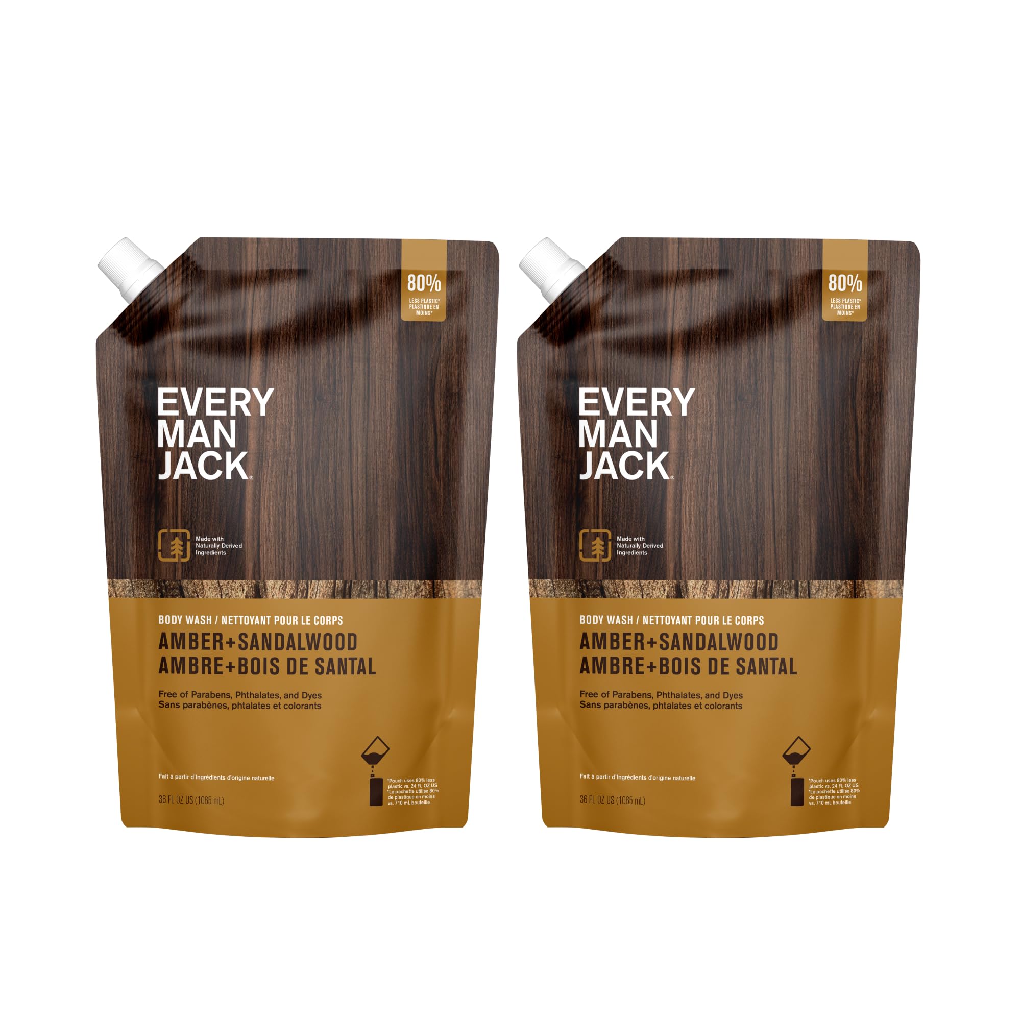 Every Man Jack Amber Sandalwood ideal para rutina diaria de cuidado corporal
