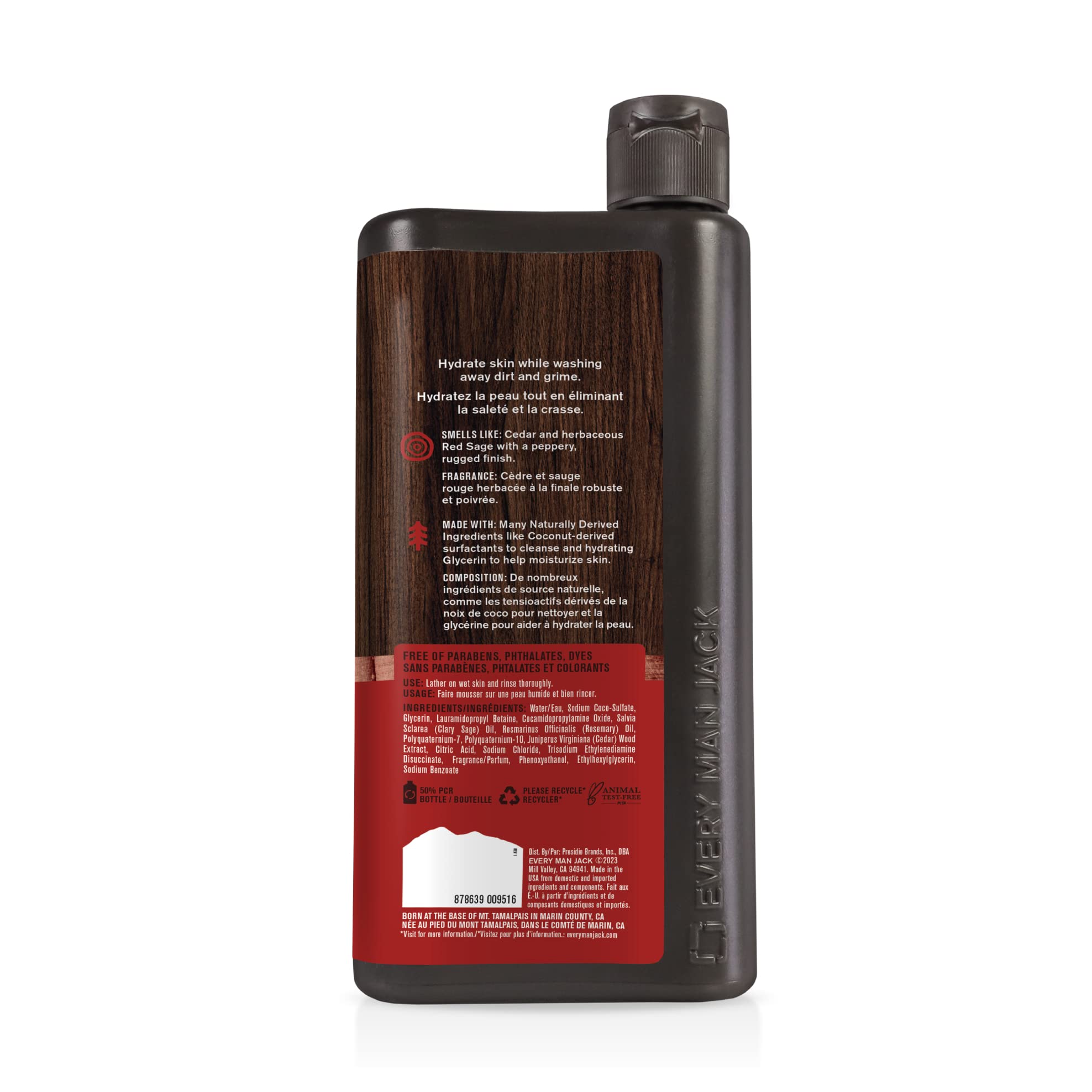 Every Man Jack aroma Cedro Salvia para rutina consistente