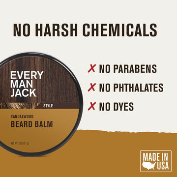 Every Man Jack Bálsamo para Barba Sandalwood: envase de 2 oz para viaje