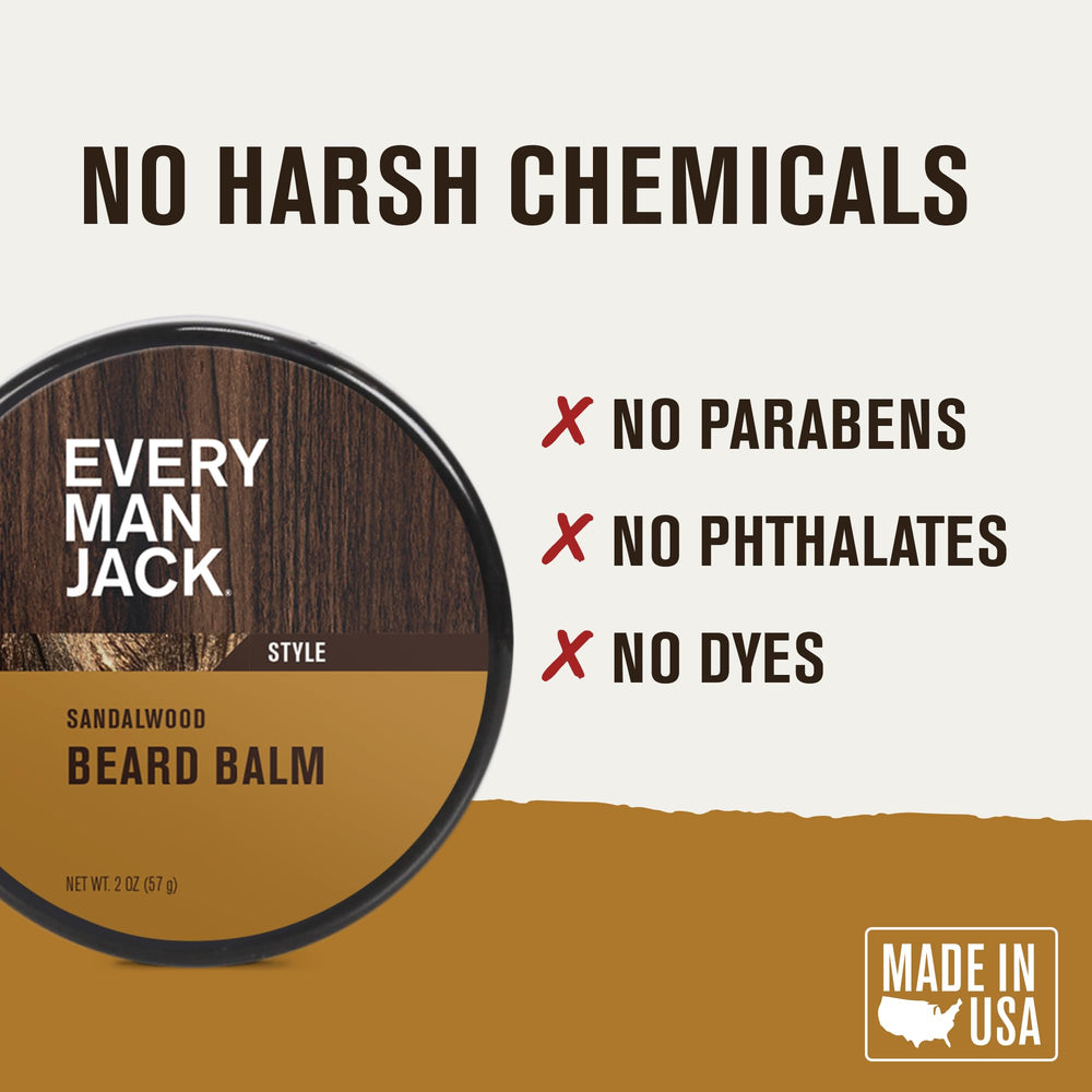 Every Man Jack Bálsamo para Barba Sandalwood: envase de 2 oz para viaje