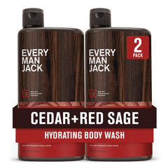 Every Man Jack gel de ducha Cedro y Salvia en botella para aroma masculino duradero