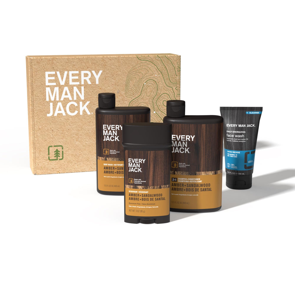Every Man Jack caja regalo para hombre con aroma Amber-Sándalo