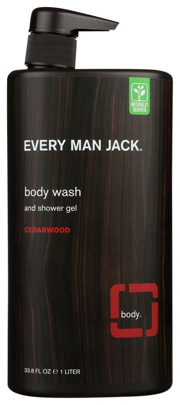 Every Man Jack doble pack gel de ducha para hombre con aroma a cedro, ideal para uso diario.