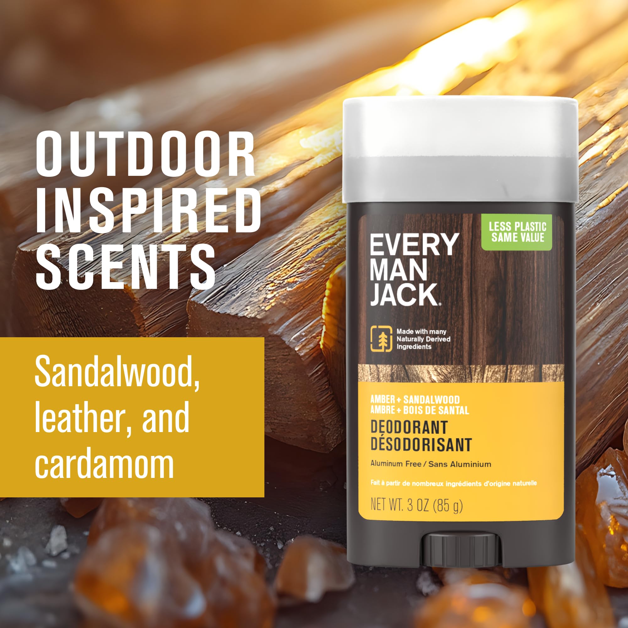 Extracto de liquen en desodorante Every Man Jack combate olor naturalmente