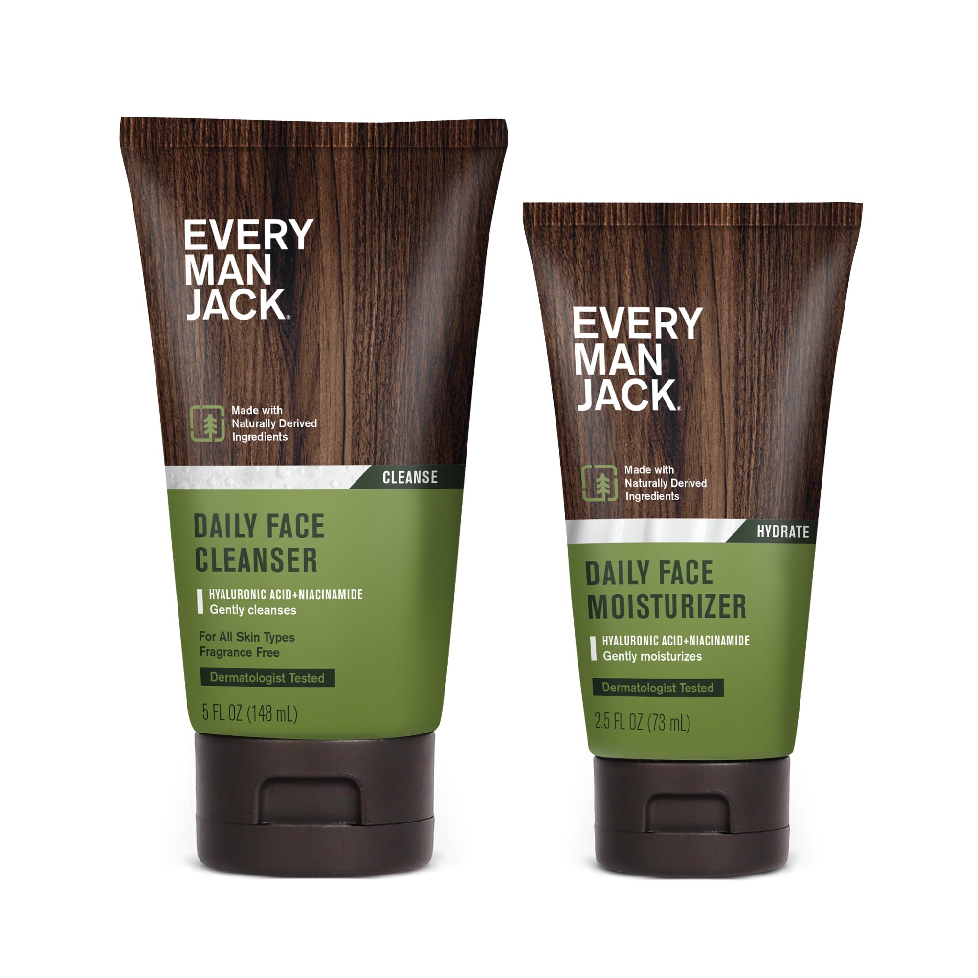 Every Man Jack limpiador facial diario ofrece limpieza suave y eficaz.