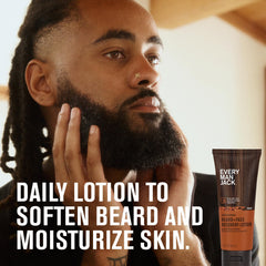 Every Man Jack lotion closeup bourbon scent aids soothing dry skin and beard itch.