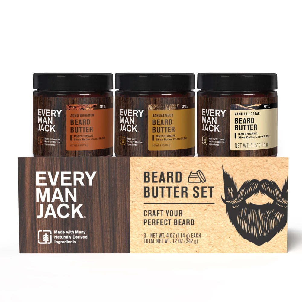 Every Man Jack set sandalo 4 oz: suave barba y peinado sencillo