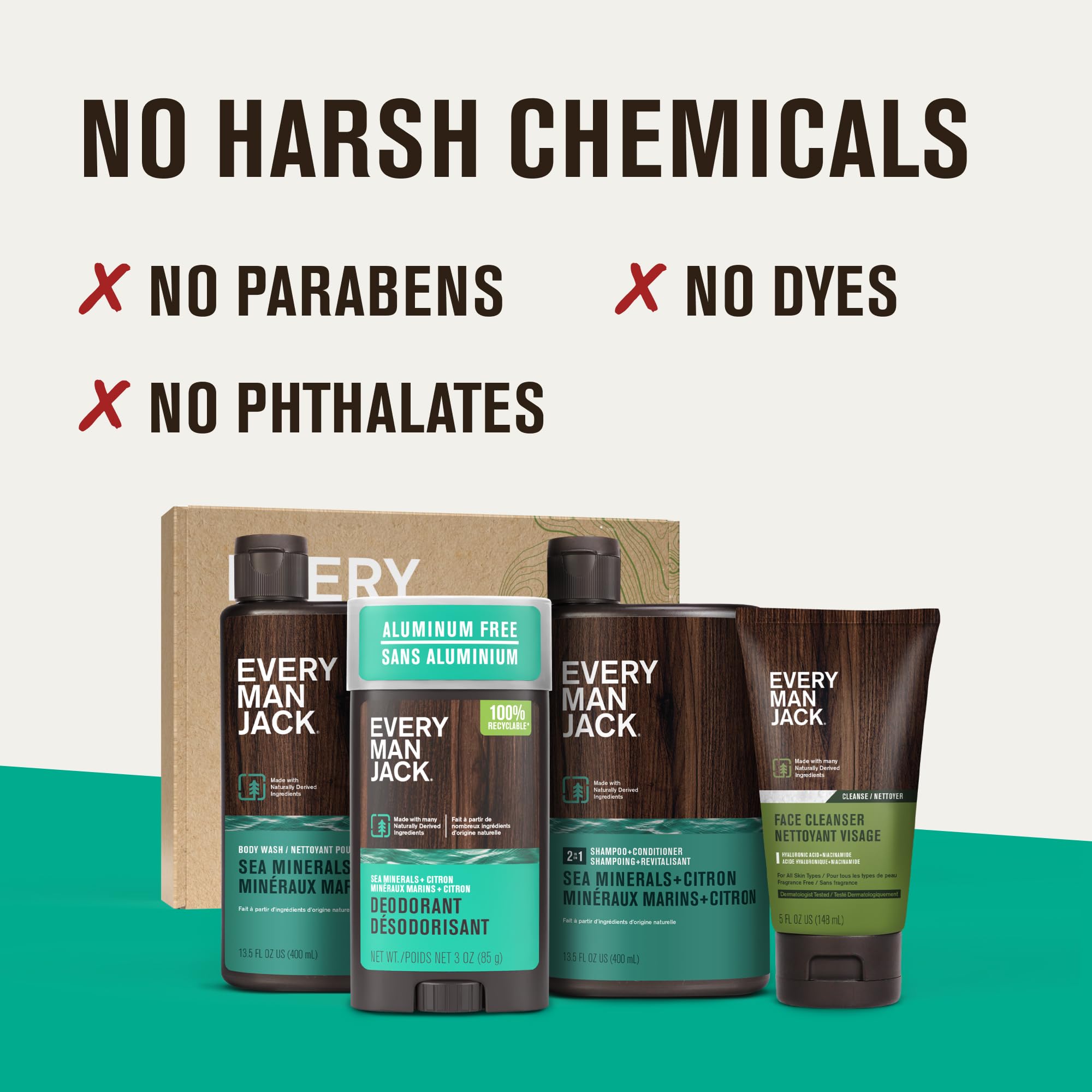 Every Man Jack Nettoyant visage énergisant, peau purifiée.