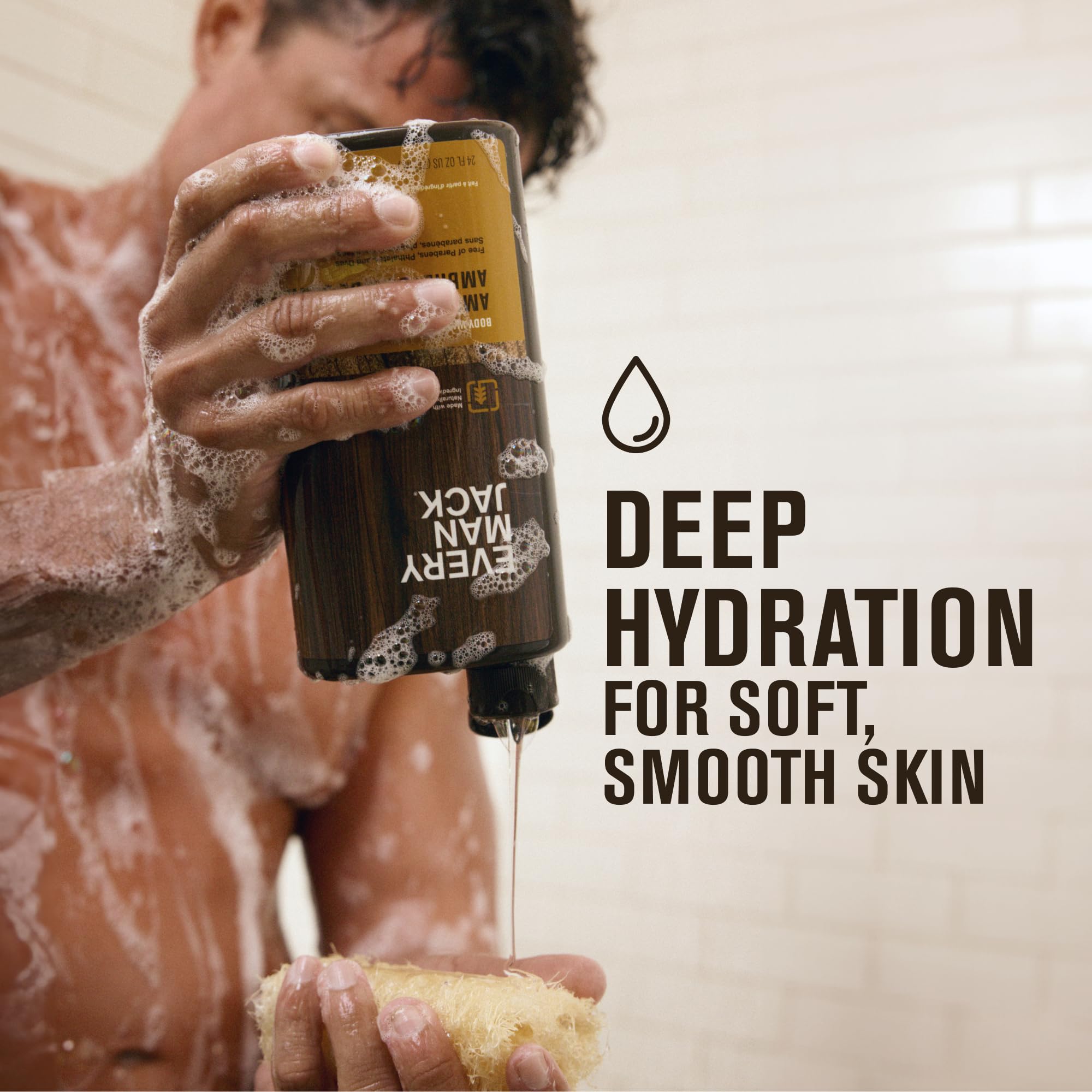 Every Man Jack Nourishing Citrus Eucalyptus wash lathers smoothly for post-workout refreshment.