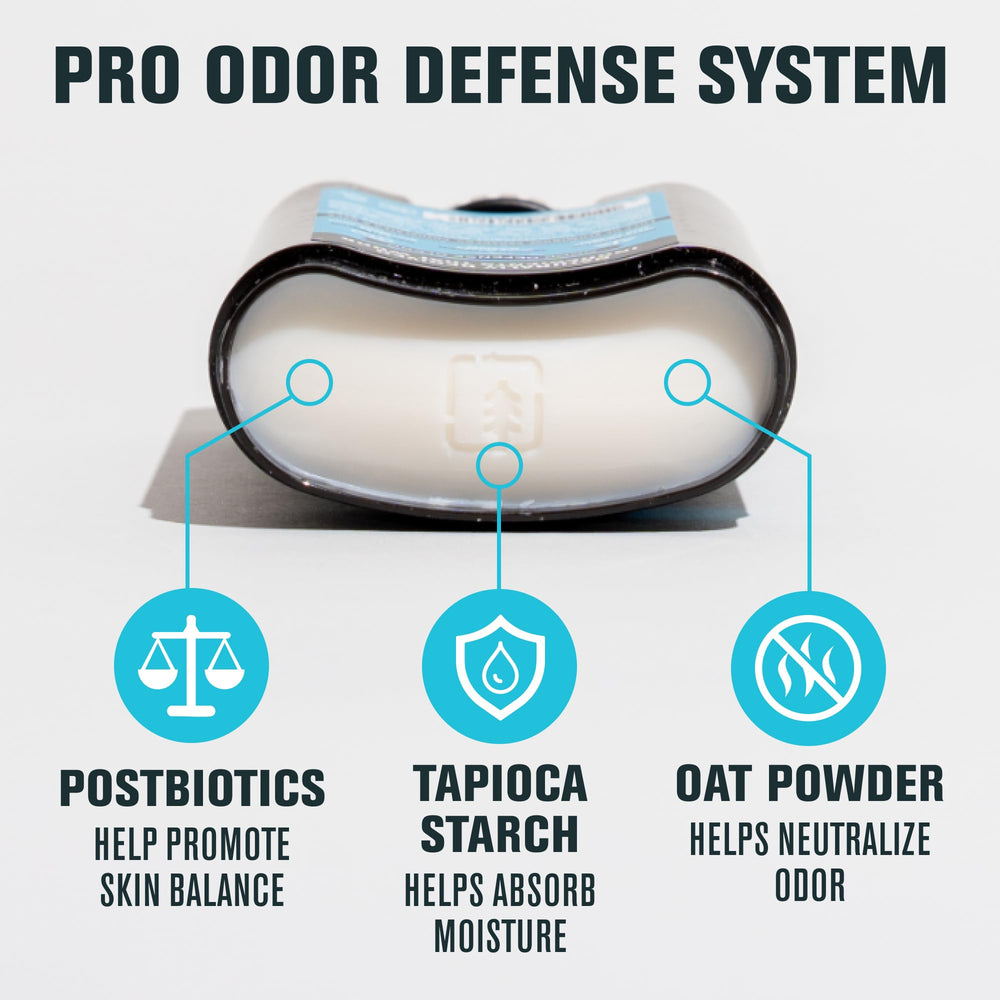 Aluminum-free label on Every Man Jack Pro Deodorant emphasizes clean protection