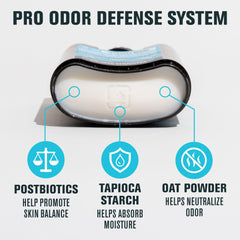 Aluminum-free label on Every Man Jack Pro Deodorant emphasizes clean protection