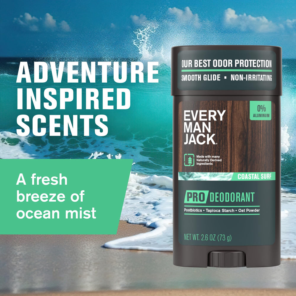 Protección de 48 horas para días activos de Every Man Jack Coastal Surf.