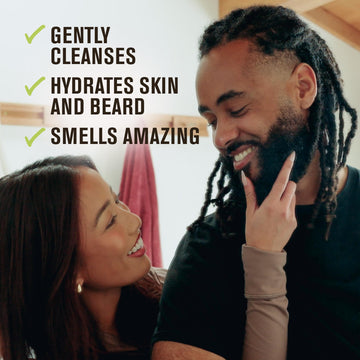 Every Man Jack rutina de cuidado con lavado de barba, aroma distintivo.