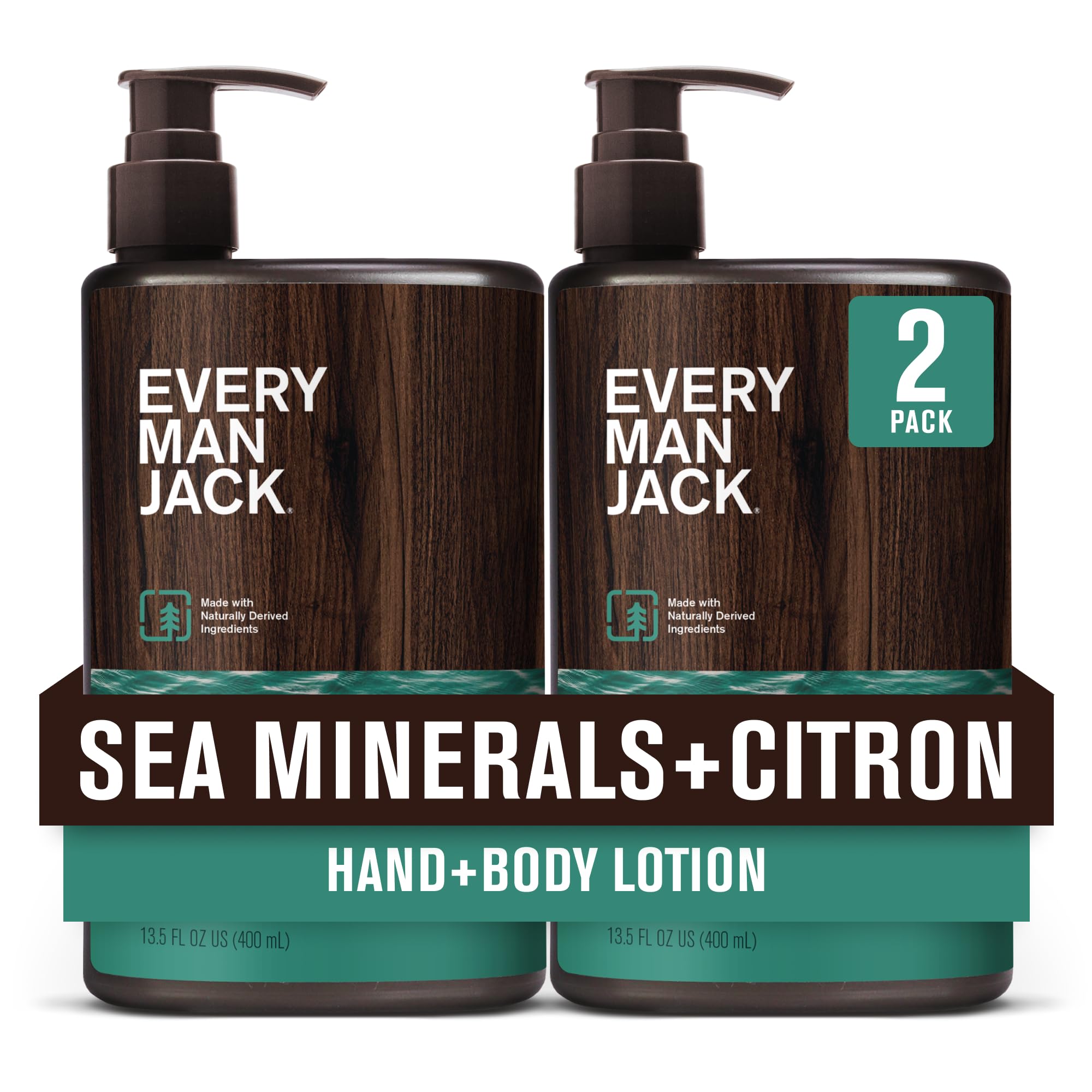 Every Man Jack Sea Minerals + Citron bottle delivers lightweight hydration for all skin types.