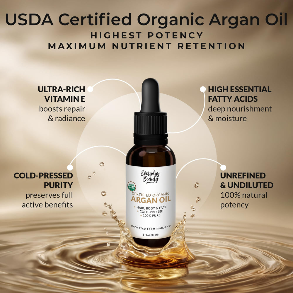 Aceite de Argán Everyday Beauty recomendado para cabello dañado y puntas fuertes