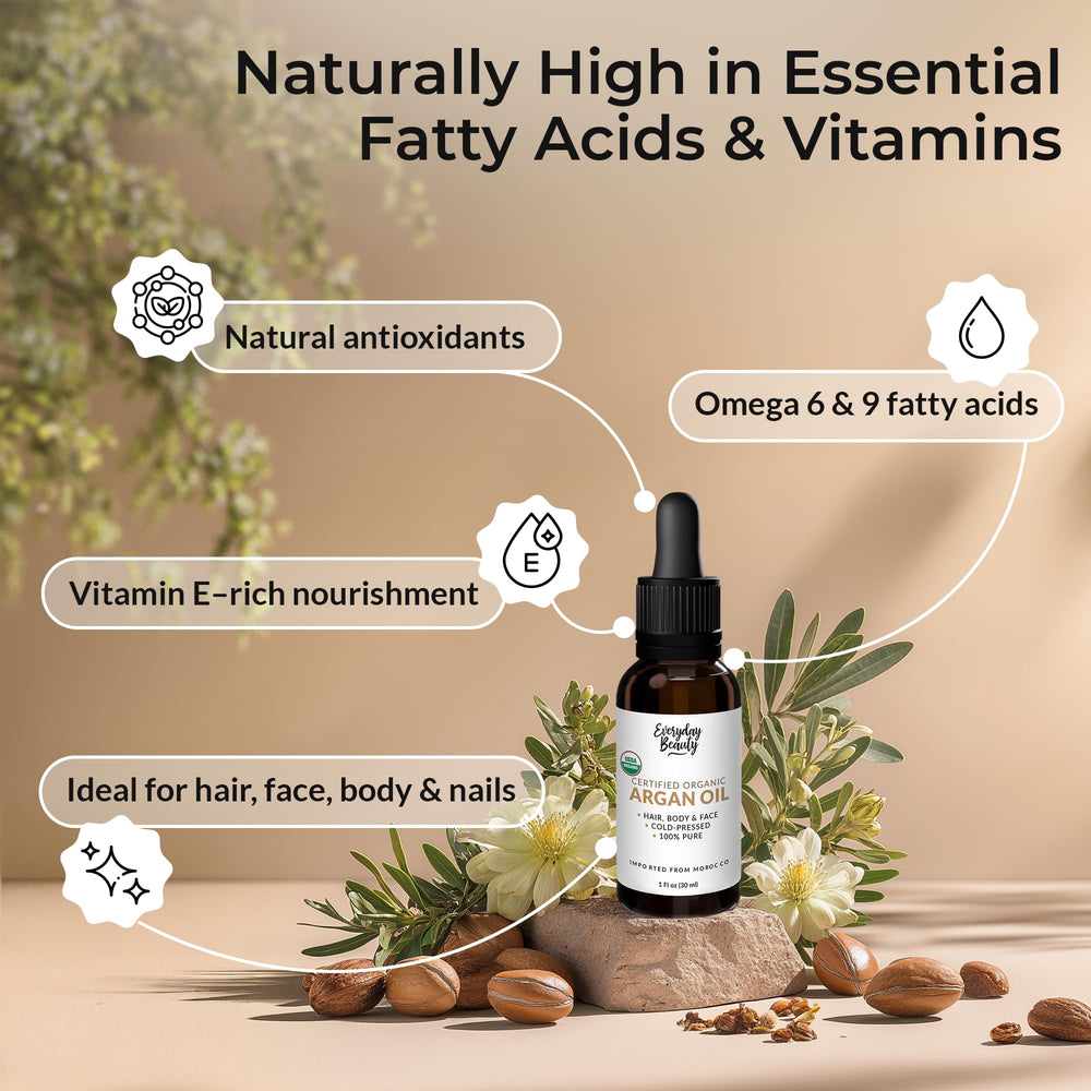 Aceite de Argán Everyday Beauty cuidado de piel seca y elasticidad mejorada