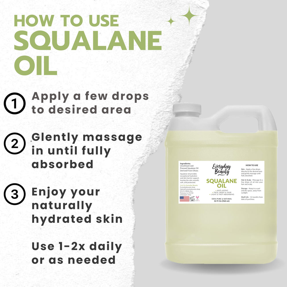 Everyday Beauty Squalane: uso en cabello para brillo y suavidad.