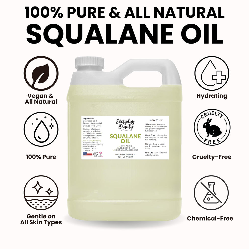 Everyday Beauty Squalane: aplicación suave en piel para hidratación diaria.