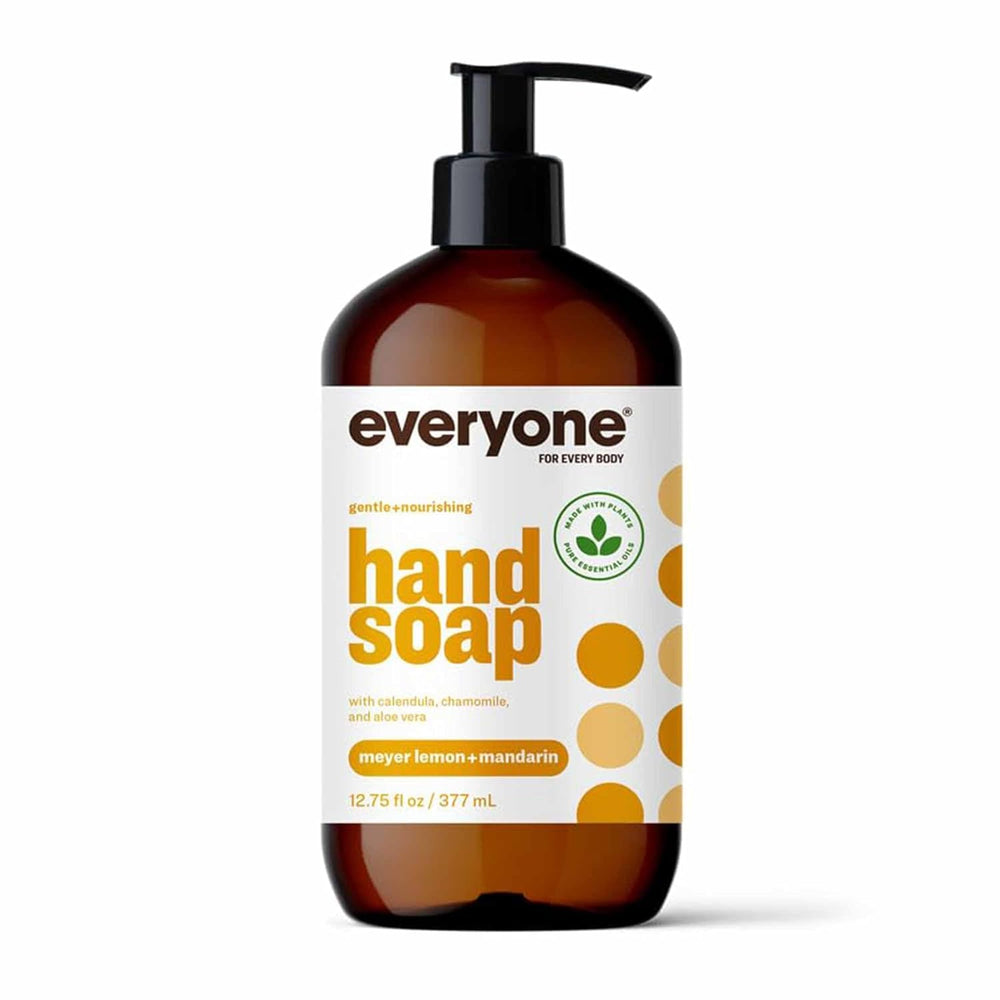 Everyone jabon para manos en botella, aroma limon Meyer y mandarina, uso diario.