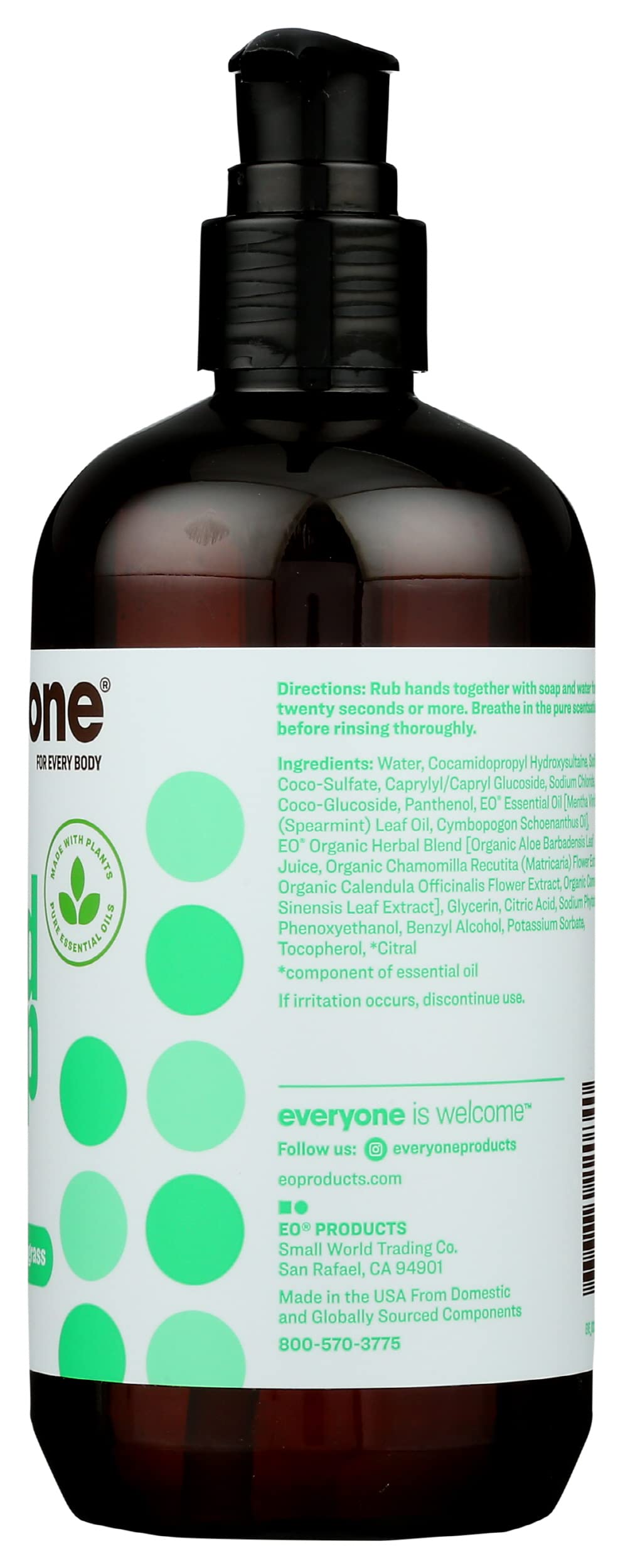 Aceites esenciales de menta y citronela de Everyone, experiencia aromática para manos.