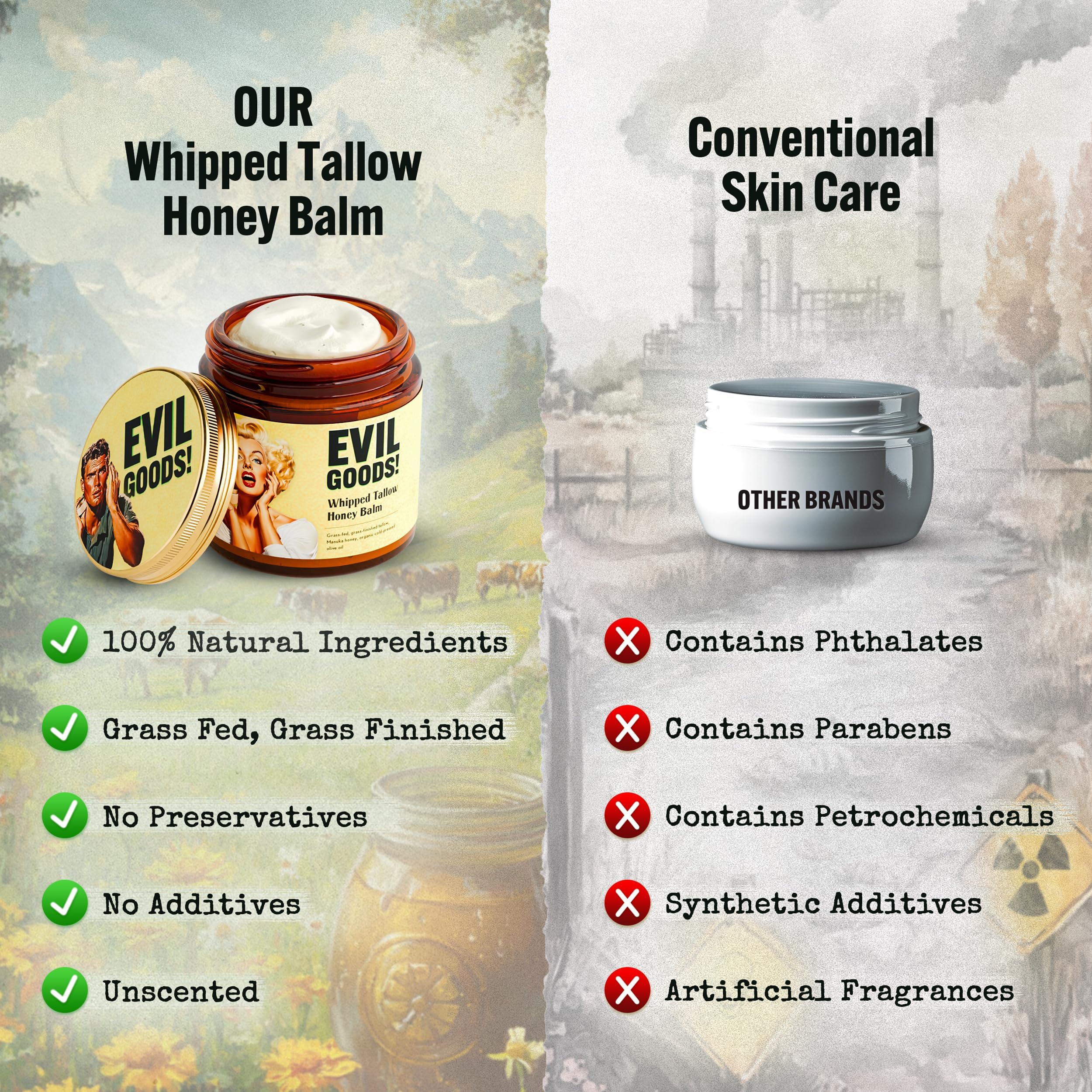 Bálsamo Evil Goods para labios, suavidad y protección.