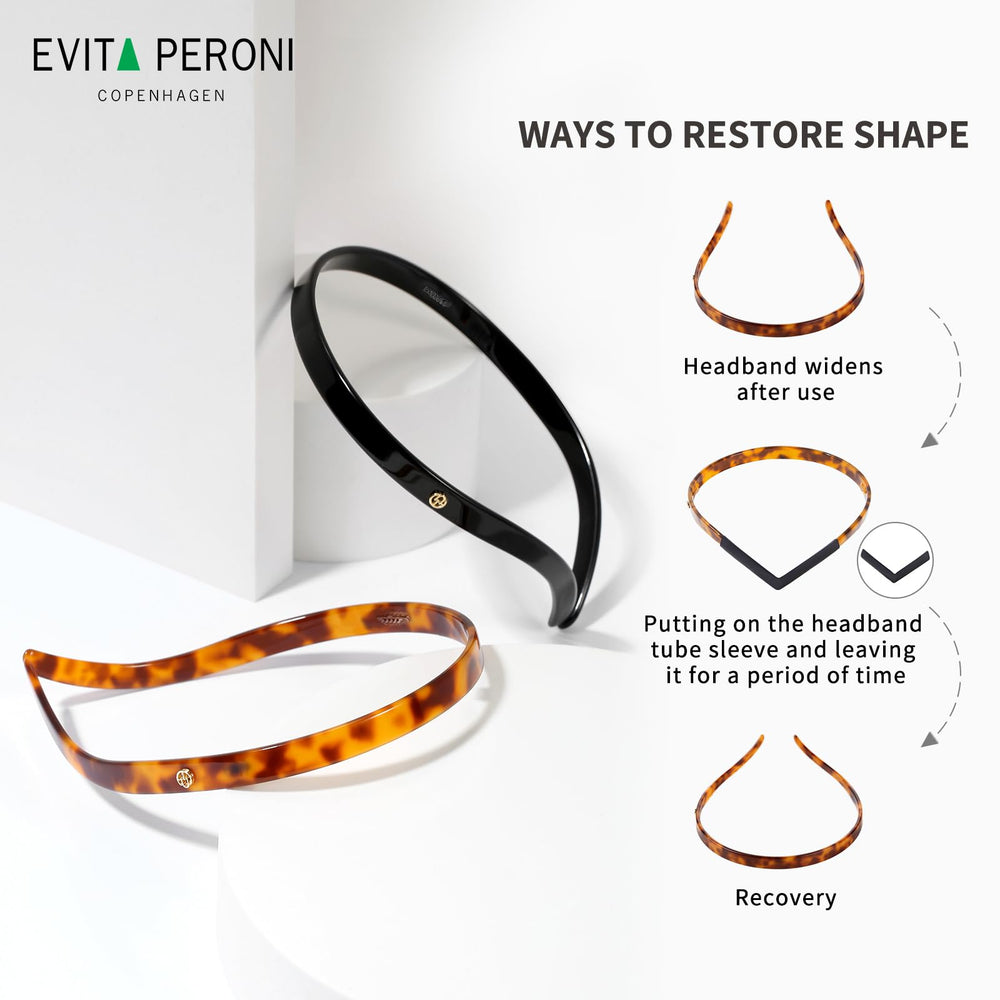 EVITA PERONI diadema con funda tubo para almacenamiento