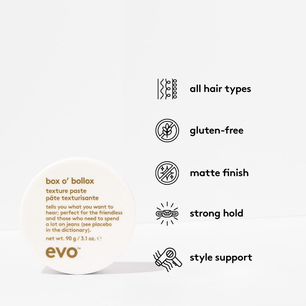 EVO Box O' Bollox ofrece fijación extra fuerte con definición duradera.