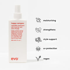 EVO Happy Campers uso diario fortalece y protege el cabello