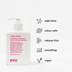 EVO Mane Tamer Acondicionador: textura cremosa para desenredar y suavizar.