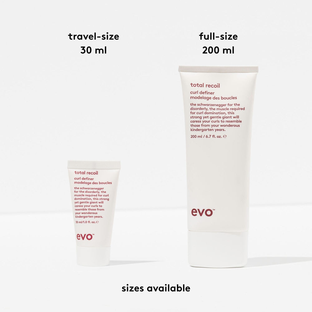 EVO Total Recoil Curl Definer, tamaño de viaje, ideal para llevar en bolso.