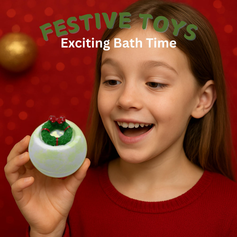 EvolutionUSA Regalo navideño con envoltorio de Santa para la hora del baño