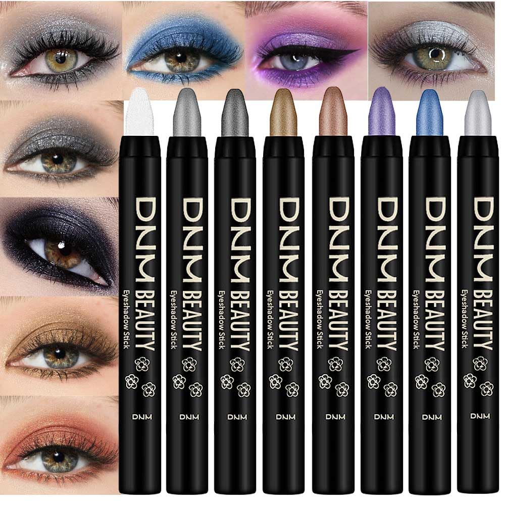 evpct glitter eye shadow stick Pearl White for bright daytime highlighting and subtle shimmer