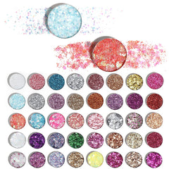 evpct CAKAILA glitter palette swatches showing diverse colors for versatile looks