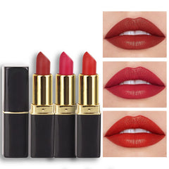 evpct conjunto de 3 barras labios mate rojo oscuro, tono duradero para la noche