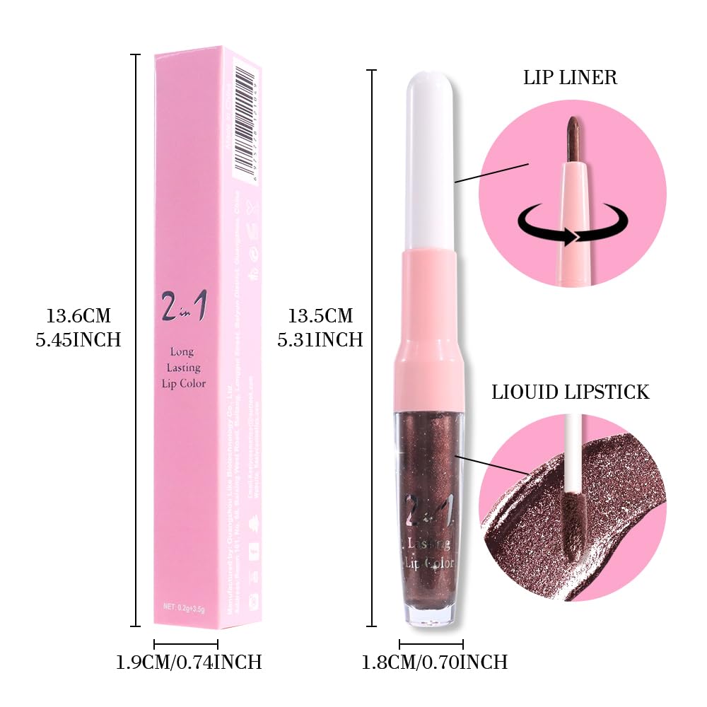 evpct conjunto delineador labios y labial líquido facilita delineado rápido