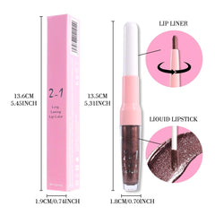 evpct conjunto delineador labios y labial líquido facilita delineado rápido