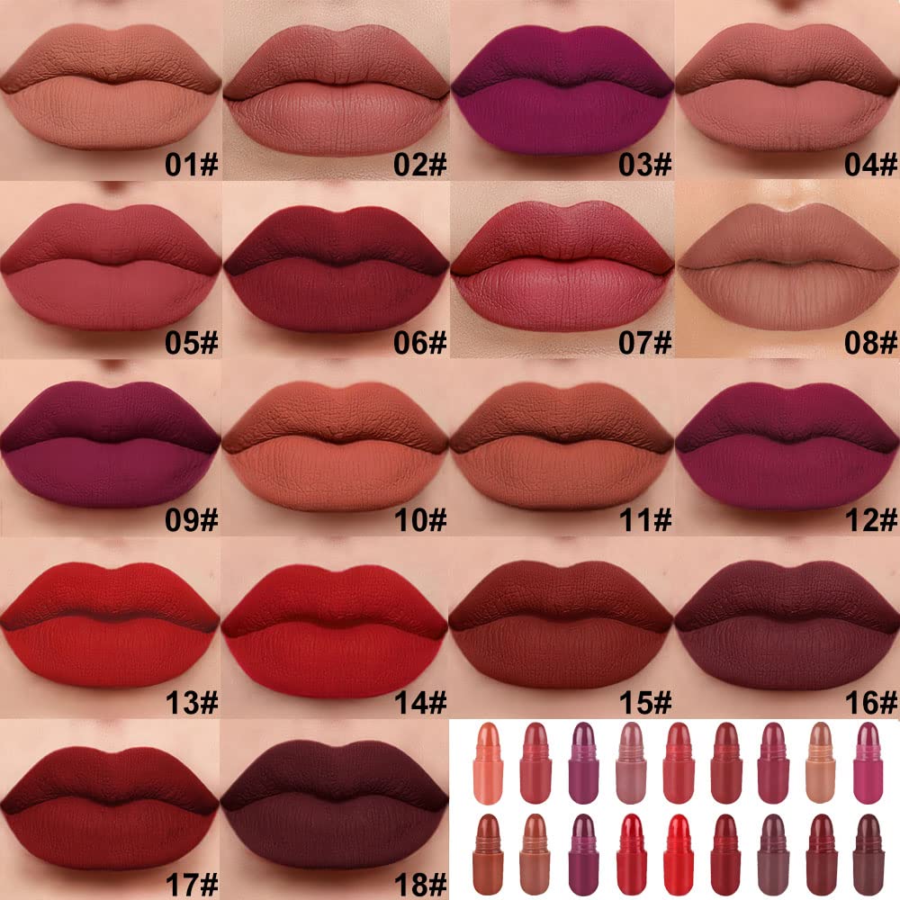 evpct conjunto labiales mate 24h, acabado duradero y sin transferencia.