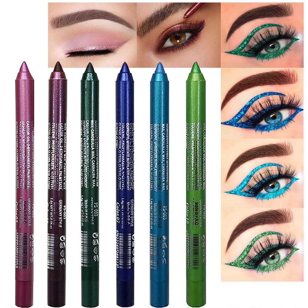 evpct delineador azul oscuro brillante para delineado intenso y duradero