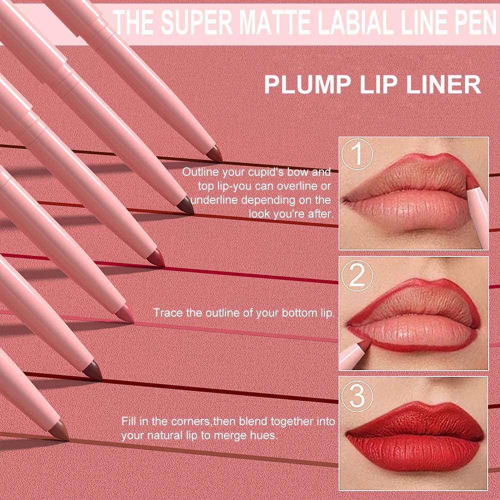evpct delineador labial muestra variedad de tonos para múltiples estilos