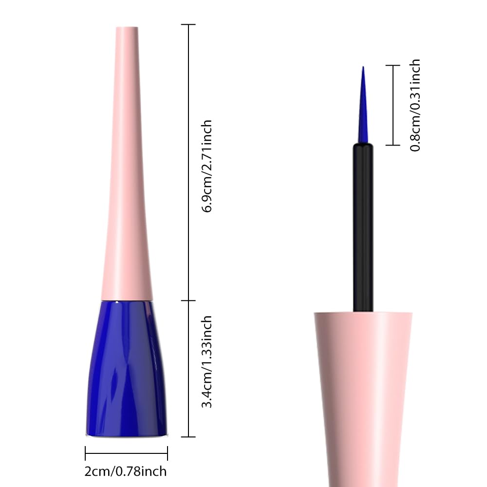 evpct delineador líquido azul oscuro, secado rápido para ojos sin manchas