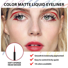 evpct delineador líquido rojo oscuro, resistente al agua para un look que dura todo el día.
