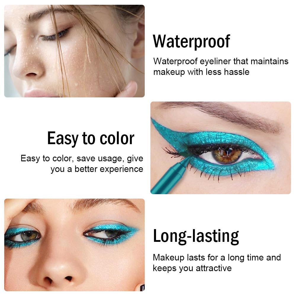 Delineador evpct teal para línea de agua suave y cómodo.