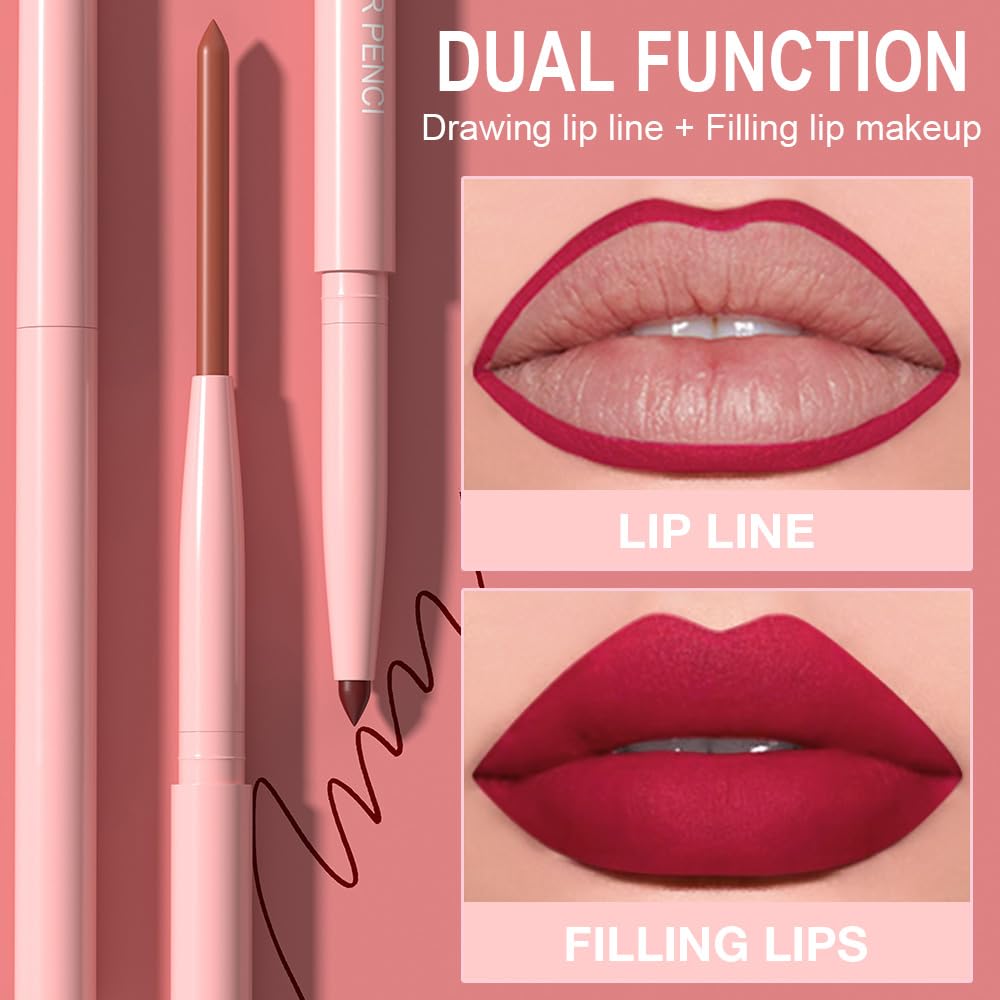 Delineadores evpct con acabado mate para labios de color intenso.