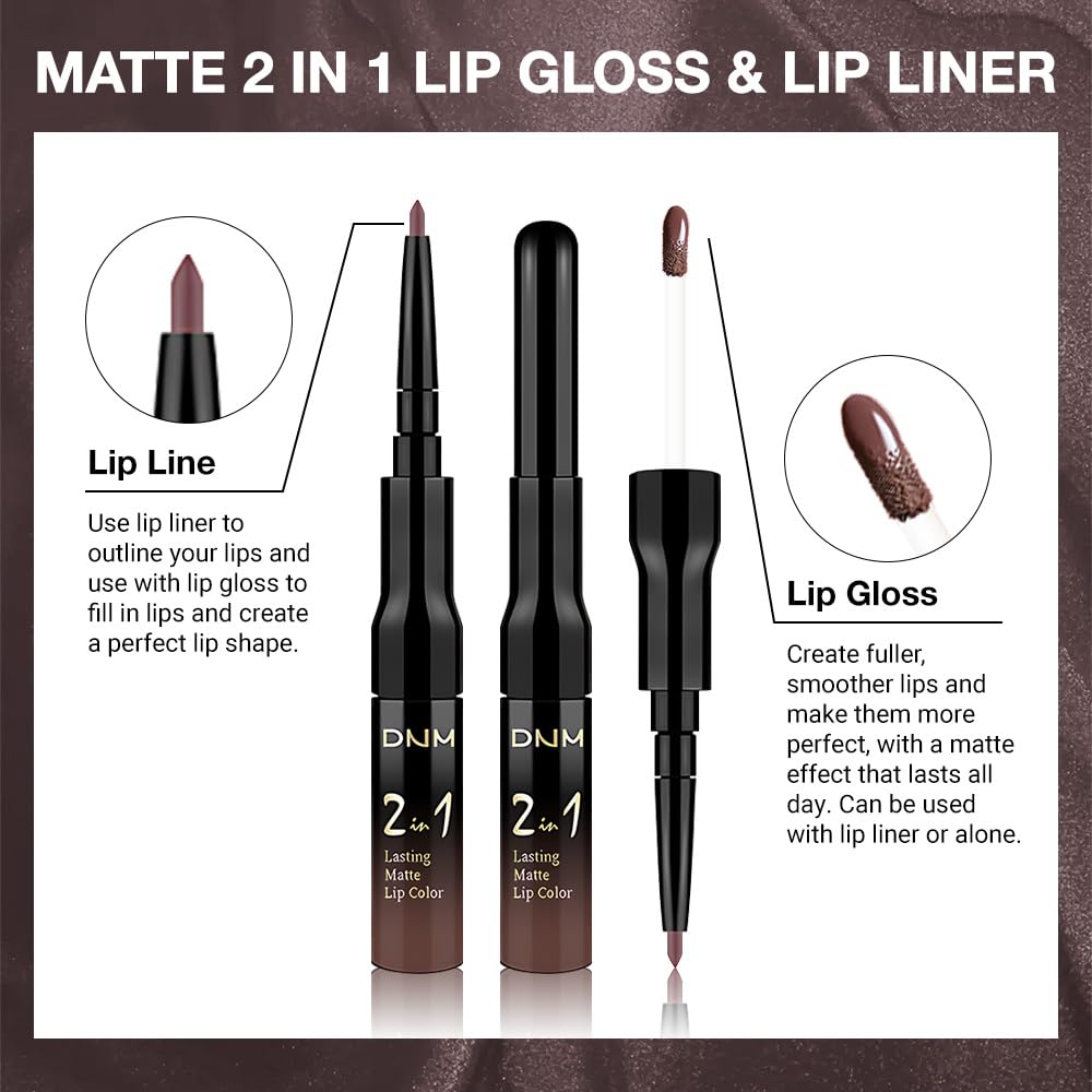 evpct set 2 en 1, delineador y labial, versatilidad para looks